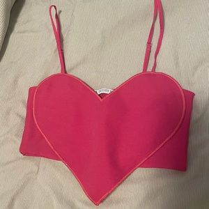 zara heart corset top